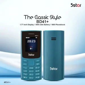 5 Star BD41+ Strong 1000 mah battery 1.77 display .. MediaTek chipset 1 year Brand Warrenty ..1000Phone Book Feature Button Mobile Phone Nice Color